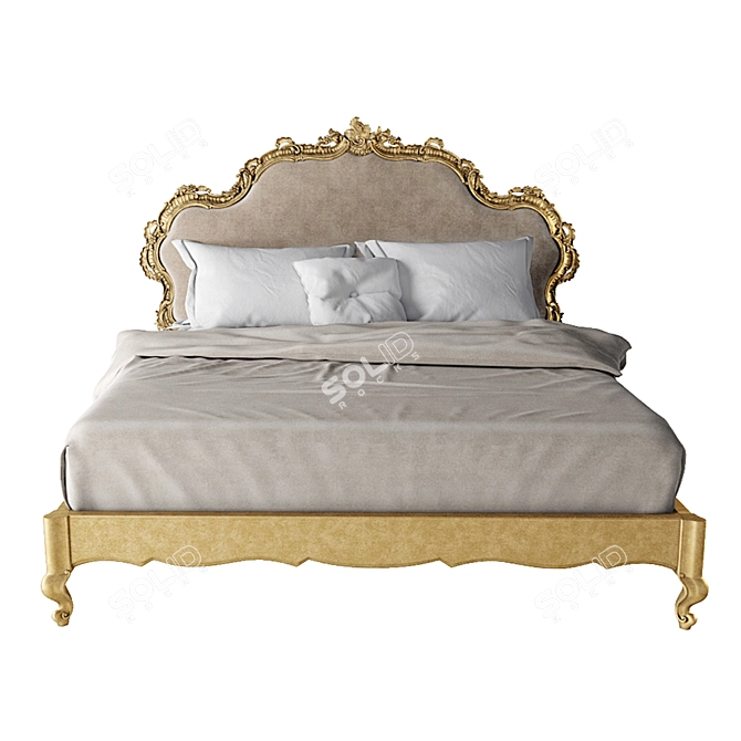 Handcrafted Josephine Bed by Romano Home 3D model image 2