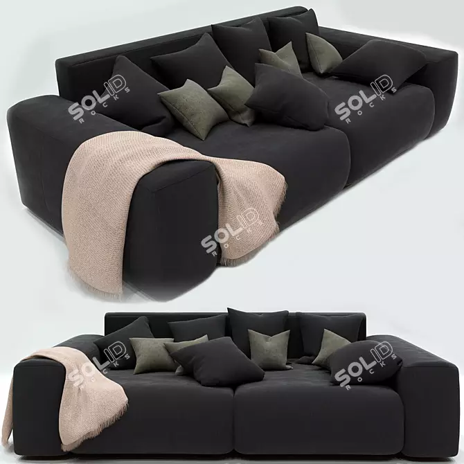 302 cm Wide Home Affaire Big-Sofa 3D model image 1