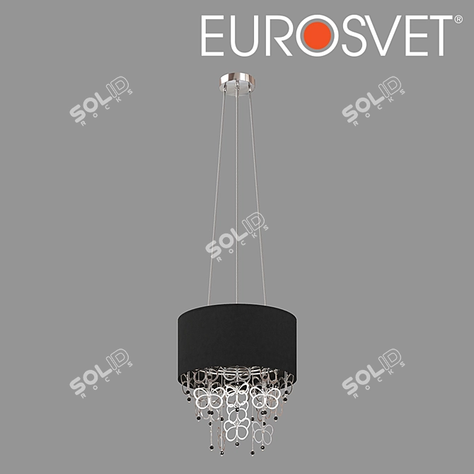 Elegant Papillon Suspended Chandelier 3D model image 1