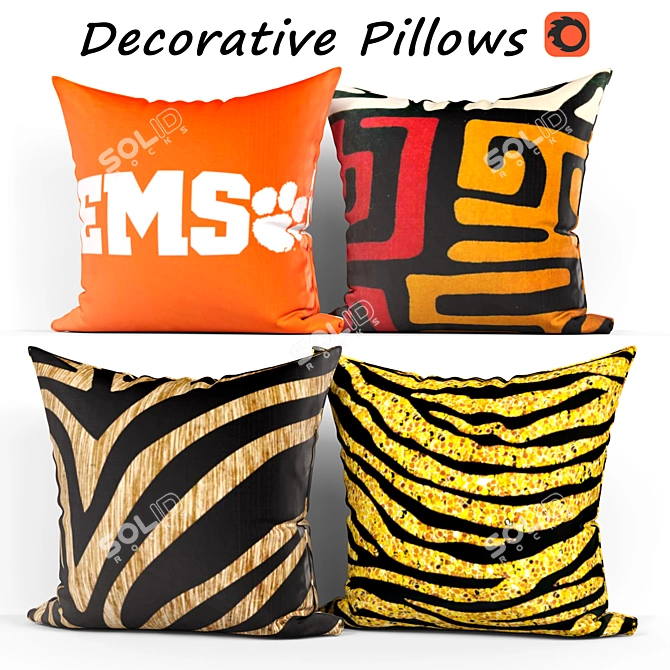 Decorative Pillow Set: EMMTEEY 338 3D model image 1