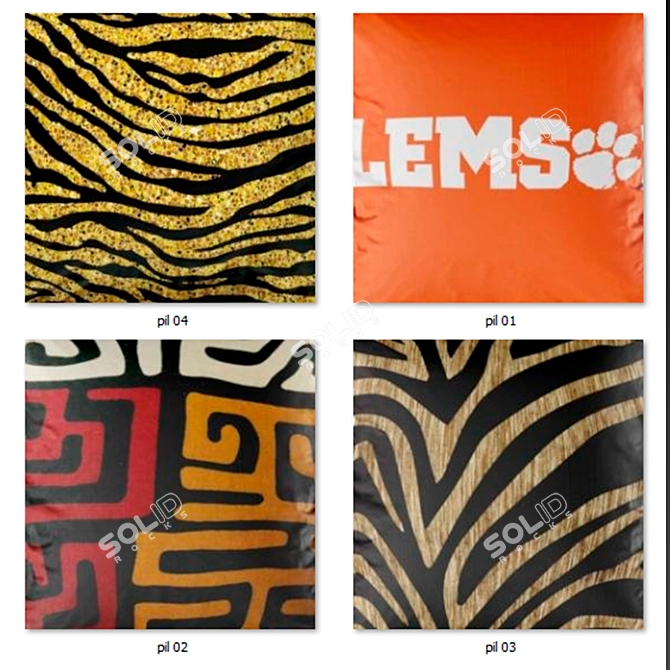 Decorative Pillow Set: EMMTEEY 338 3D model image 3
