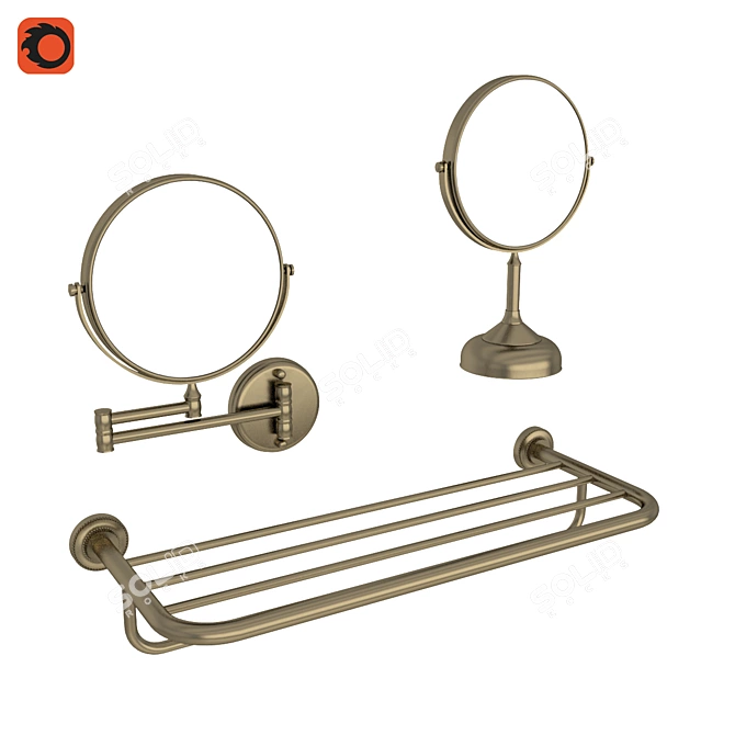 Vintage Elegance: Fixsen Antik Bathroom Accessories 3D model image 1