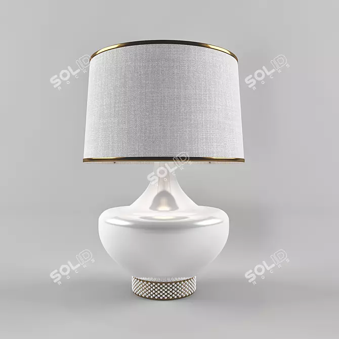 Pearl-Embellished Table Lamp 3D model image 1