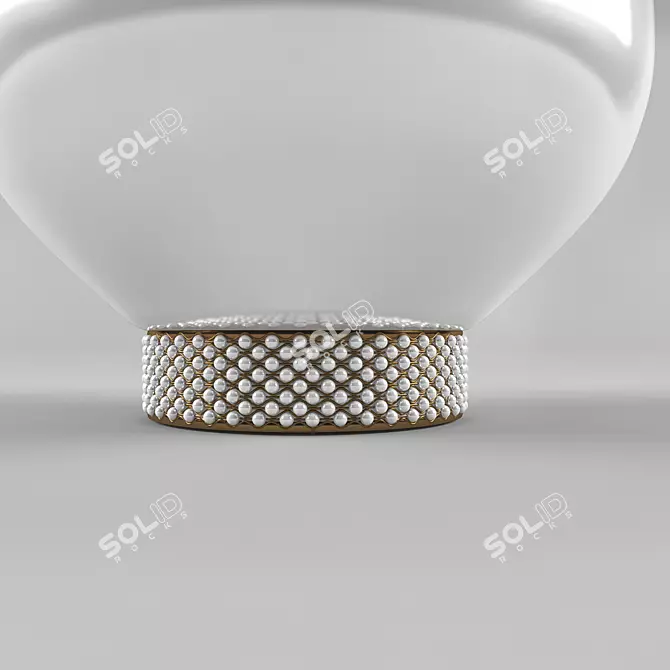 Pearl-Embellished Table Lamp 3D model image 2