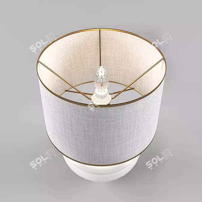 Pearl-Embellished Table Lamp 3D model image 3