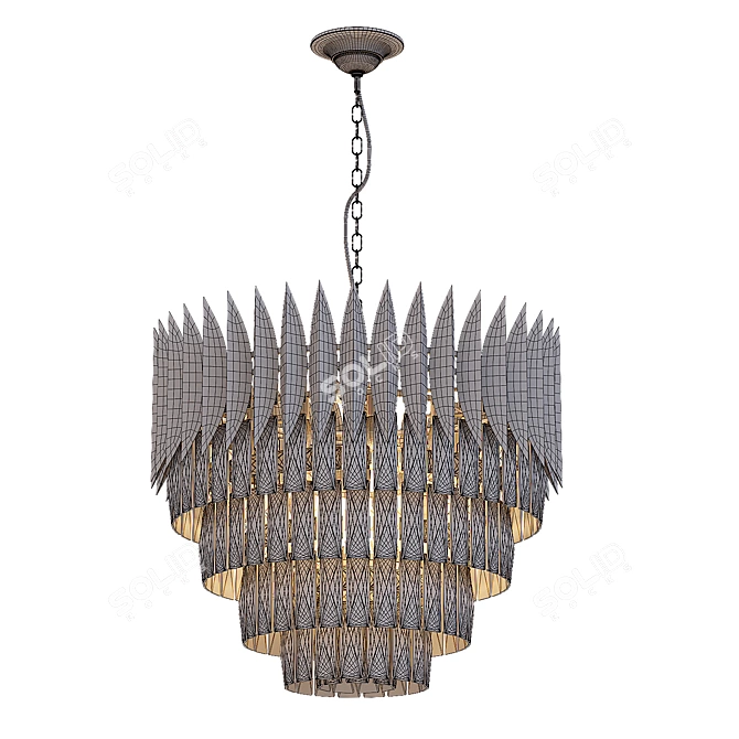 Odeon Light Valletta Crystal Chandelier 3D model image 2