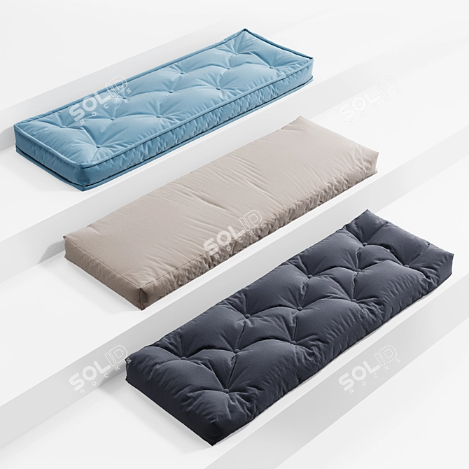 Cozy Corner Seat Pillows 3D model image 1