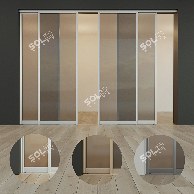 Modern Sliding Door Wardrobe: Customizable Design 3D model image 1