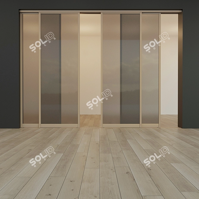 Modern Sliding Door Wardrobe: Customizable Design 3D model image 2