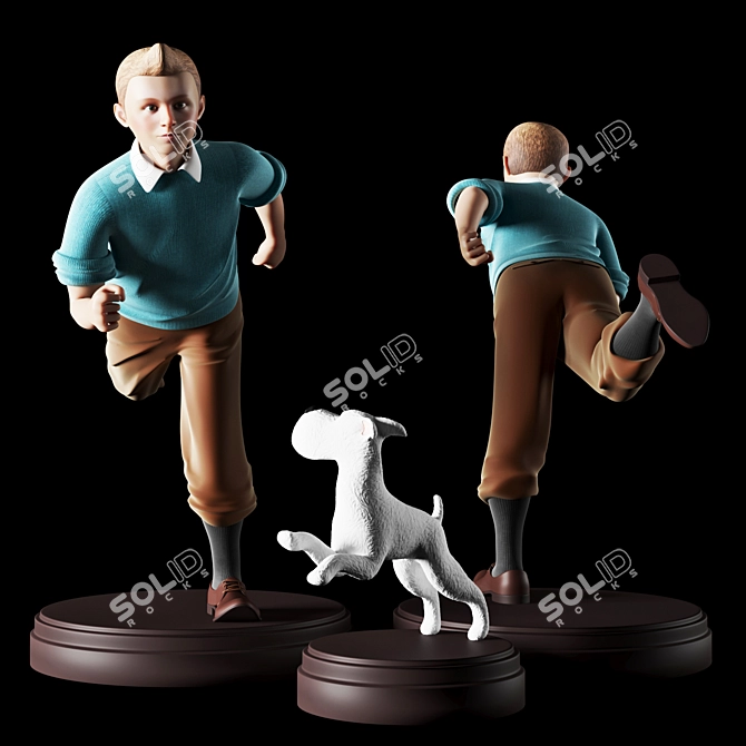 Adventures of Tintin - Classic Comic Series 3D model image 2