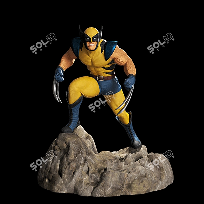 Honorable Warrior: Wolverine Statue 3D model image 1