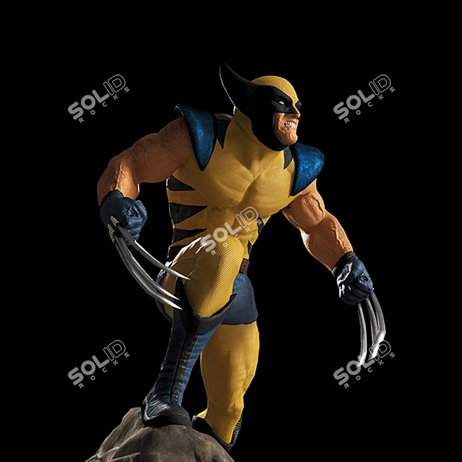 Honorable Warrior: Wolverine Statue 3D model image 2