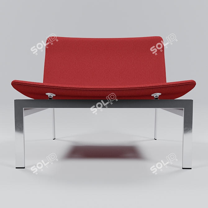 B&B Italia Word Armchair: Sleek Design and Comfort 3D model image 2