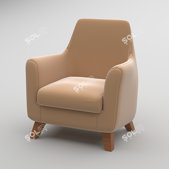 Newbury Chair: Sleek and Stylish Seating Solution 3D model image 1