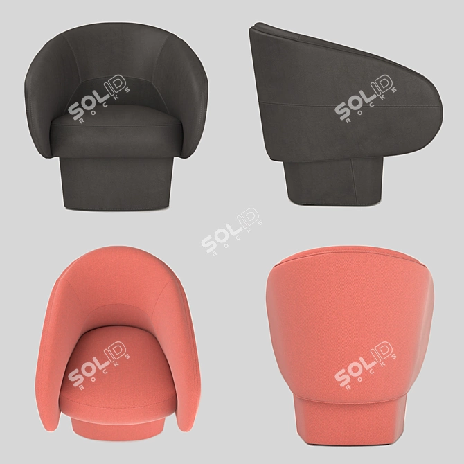 Cozy and Stylish: The Armchair ROC 3D model image 2