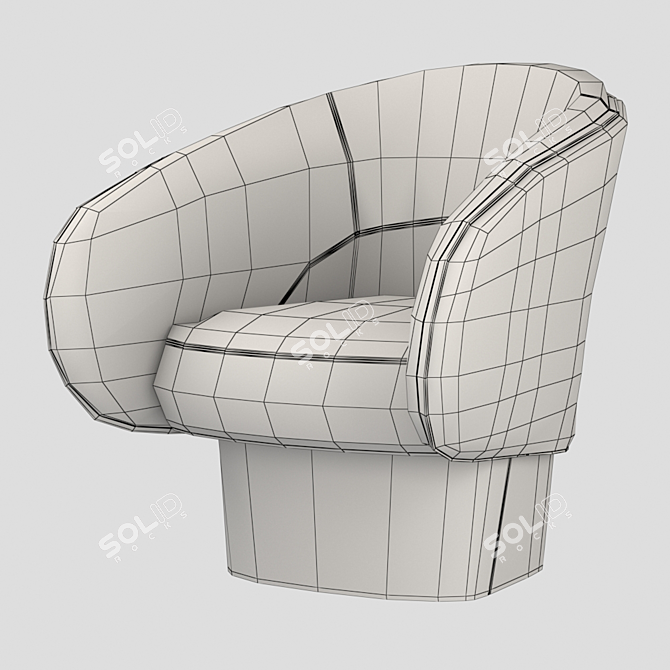 Cozy and Stylish: The Armchair ROC 3D model image 3