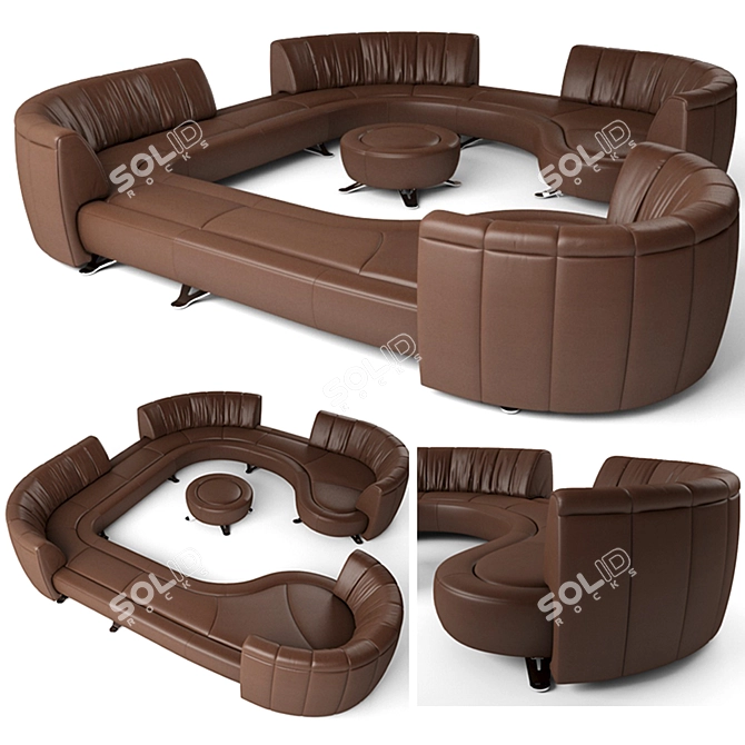 Modern Modular Sofa Set 3D model image 1