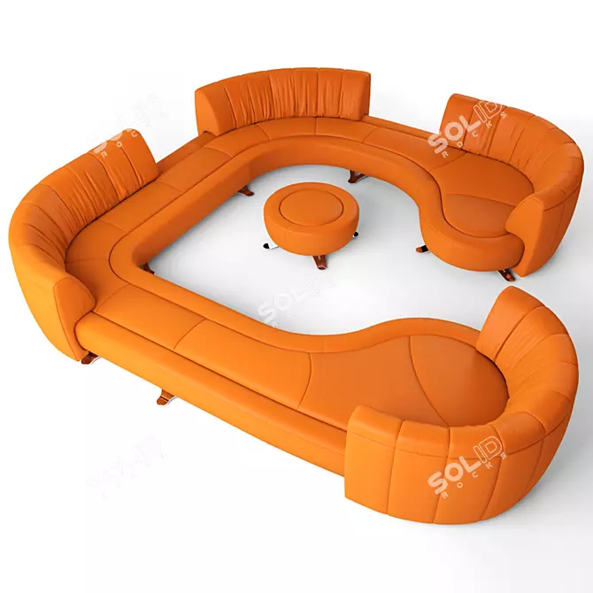 Modern Modular Sofa Set 3D model image 2