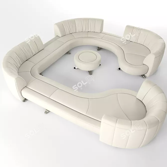 Modern Modular Sofa Set 3D model image 3