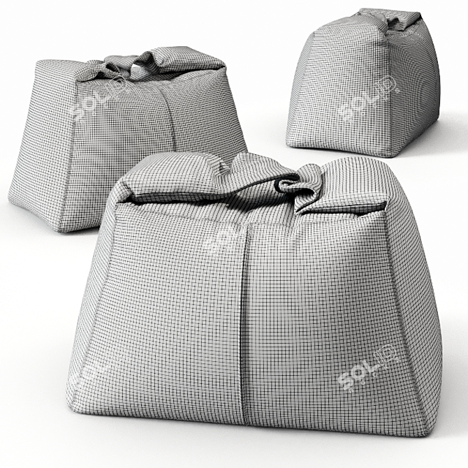 Cozy Lounge Bean Bag 3D model image 3