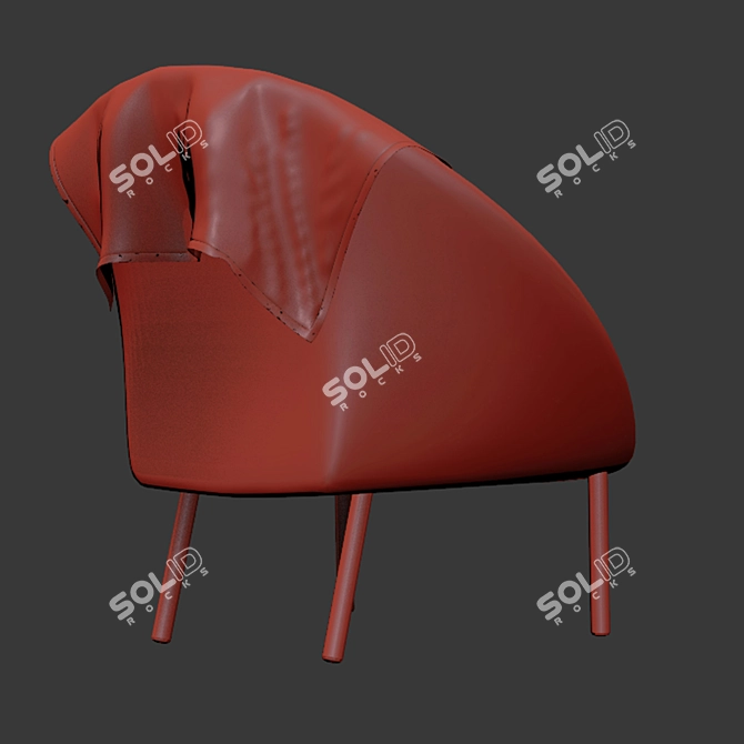 Modern Lounge Armchair in 3dsmax 3D model image 3
