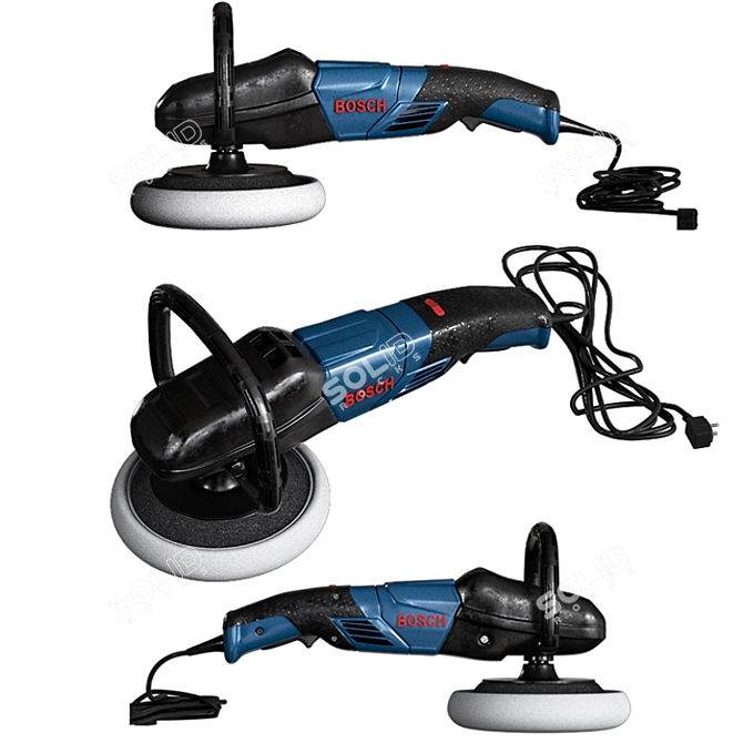 High-Poly Bosch Polisher: Professional-Quality Shine 3D model image 1