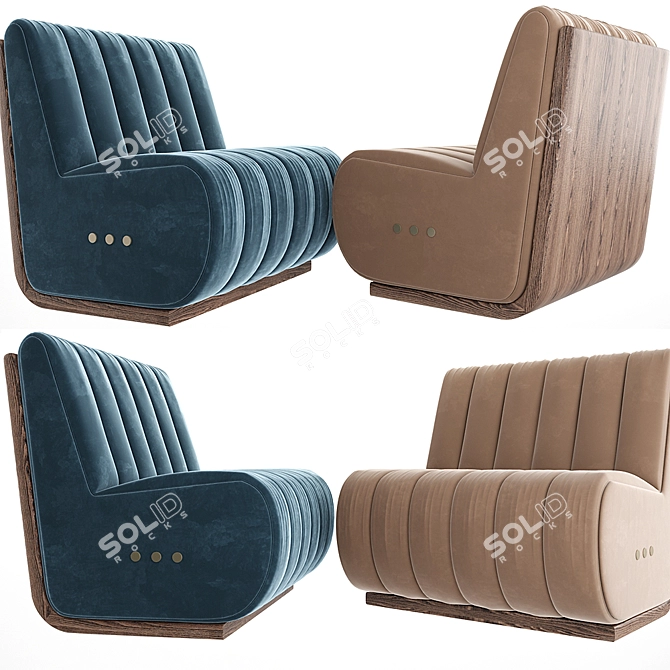 Cozy Modern Armchair 3D model image 1