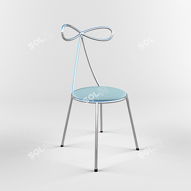 Playful Kids Chair Bow 3D model image 1