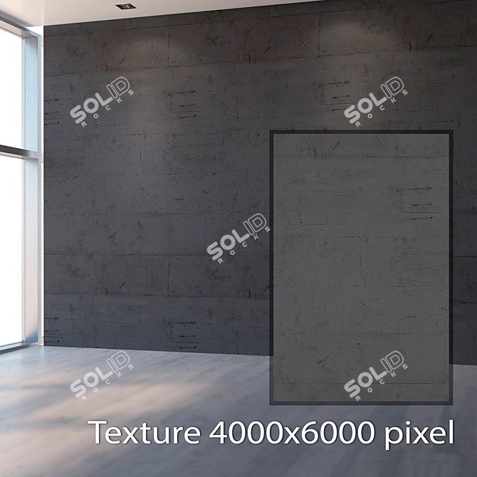 High Resolution Seamless Concrete Wall Texture 3D model image 2