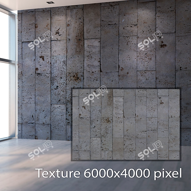 Seamless Travertine Tile - High Resolution and Detail 3D model image 2