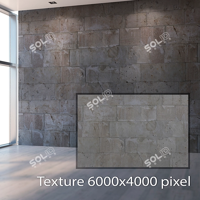 Seamless Stone Block Texture 3D model image 2