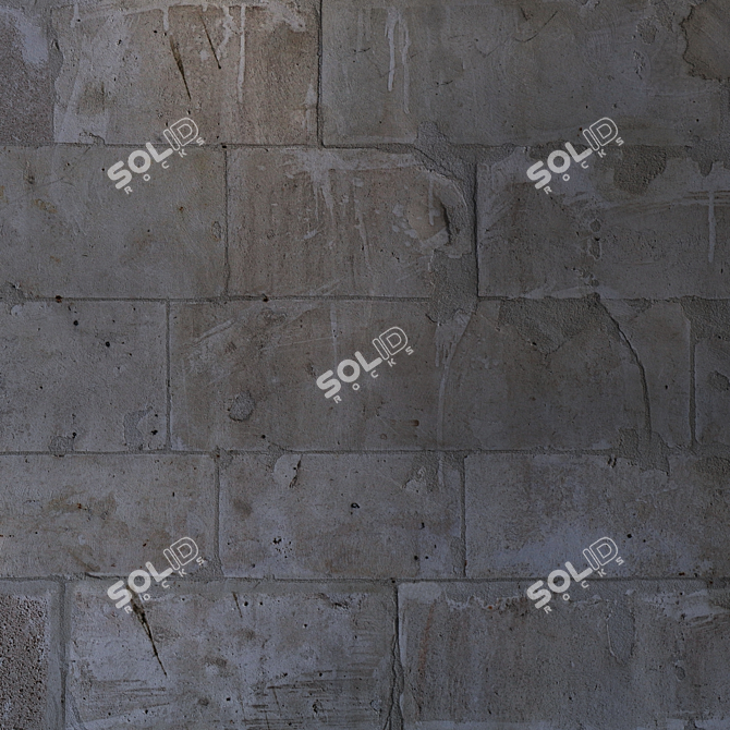 Seamless Stone Block Texture 3D model image 3