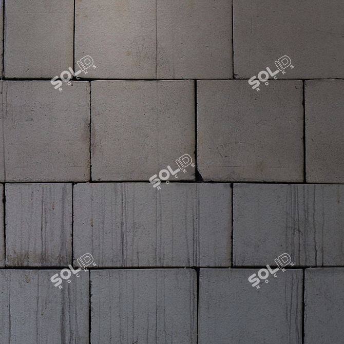 Title: Seamless Textured Wall - 800 Blocks 3D model image 3