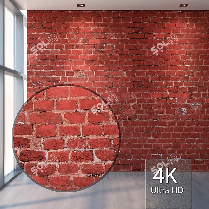 High-Resolution Seamless Red Brick Texture 3D model image 1