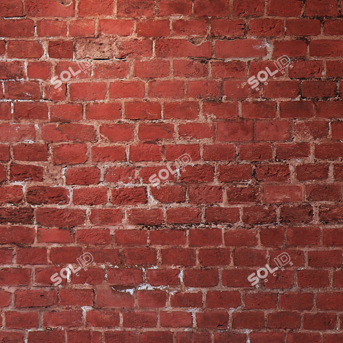 High-Resolution Seamless Red Brick Texture 3D model image 3