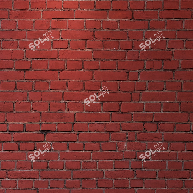 Premium Seamless Red Brick Texture 3D model image 3