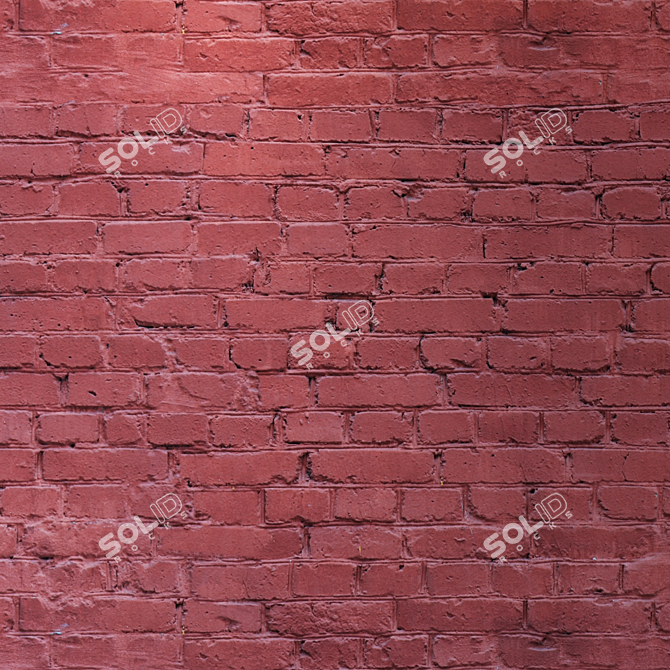 Seamless Red Brick Texture Kit 3D model image 3