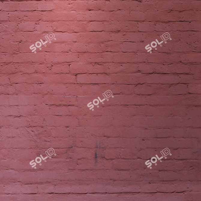 Seamless Brick Red Texture 3D model image 3