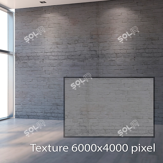 Brick Gray Seamless Texture Kit 3D model image 2