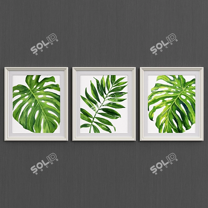 Tropical Paradise: Modern Art Collection 3D model image 2