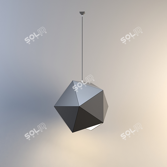 Minimalist Geometric Ceiling Light 3D model image 2