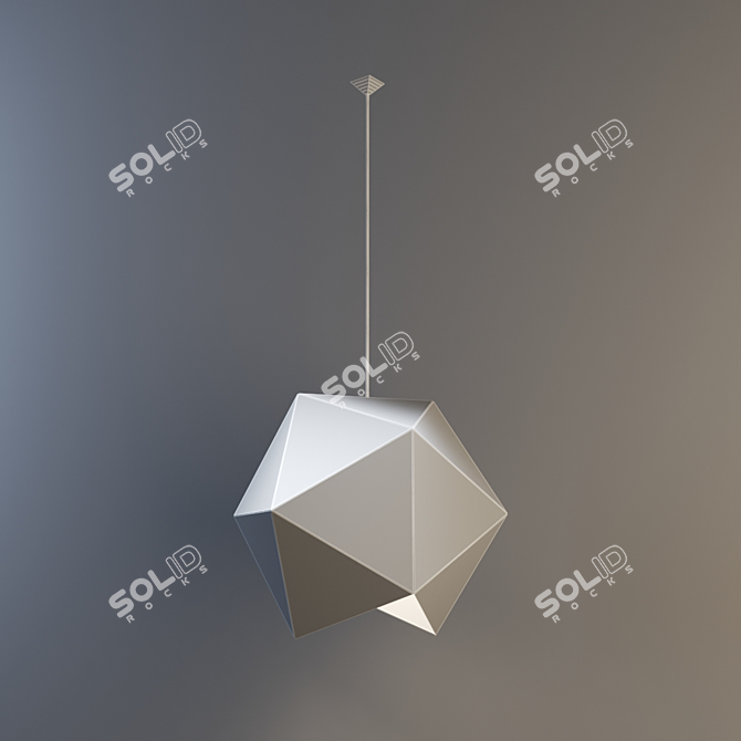 Minimalist Geometric Ceiling Light 3D model image 3