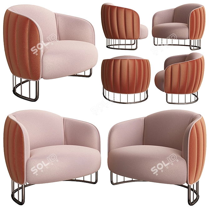 Luxury Italian Armchair Collections 3D model image 2