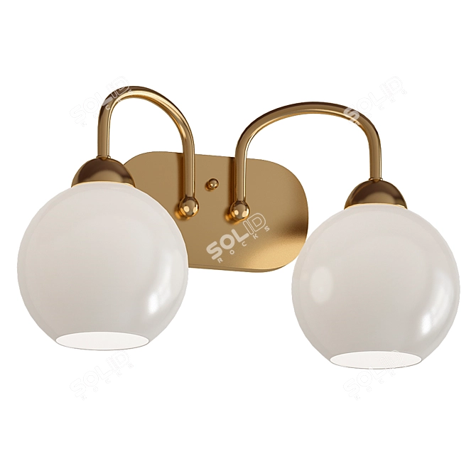 Vintage Gold Bath Light: Carisa Collection 3D model image 1