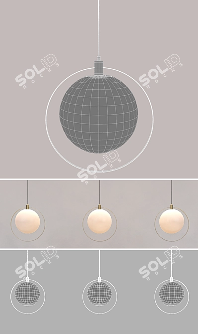 Elegant Aurora Pendant: Stylish Lighting Solution 3D model image 2