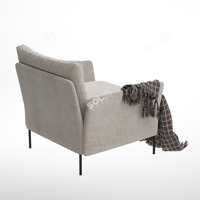 Minimalist Contemporary Outline Chair 3D model image 2