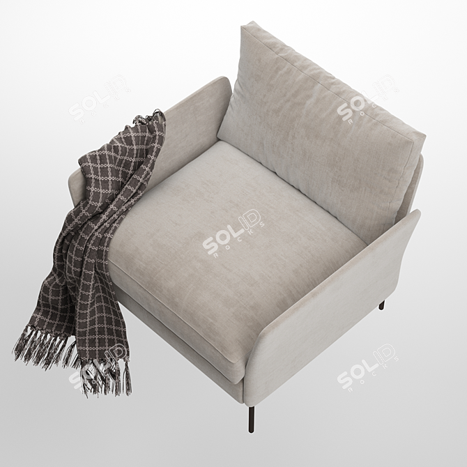 Minimalist Contemporary Outline Chair 3D model image 3