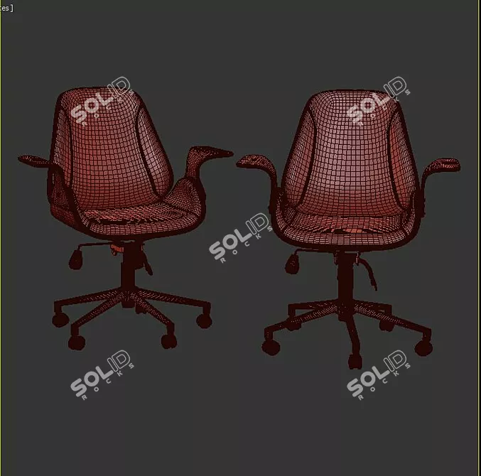 ErgoLux Office Chair 3D model image 3