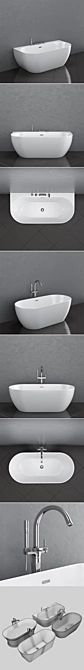 Ravak  Freestanding Bathtub Set - The Perfect Bath Experience 3D model image 3