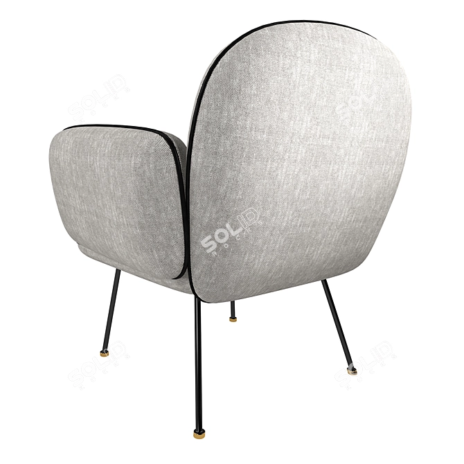 Modern Elegance: Ollie Armchair 3D model image 2